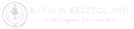 Holistic Care Logo with Hands Nurturing Pine Tree Sapling for Katalin Reszegi, PhD Psychological Services Inc, California Licensed Psychologist